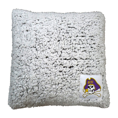 East Carolina Frosty Throw Pillow from Logo Brands, a cozy decorative blanket featuring team colors and logo design.