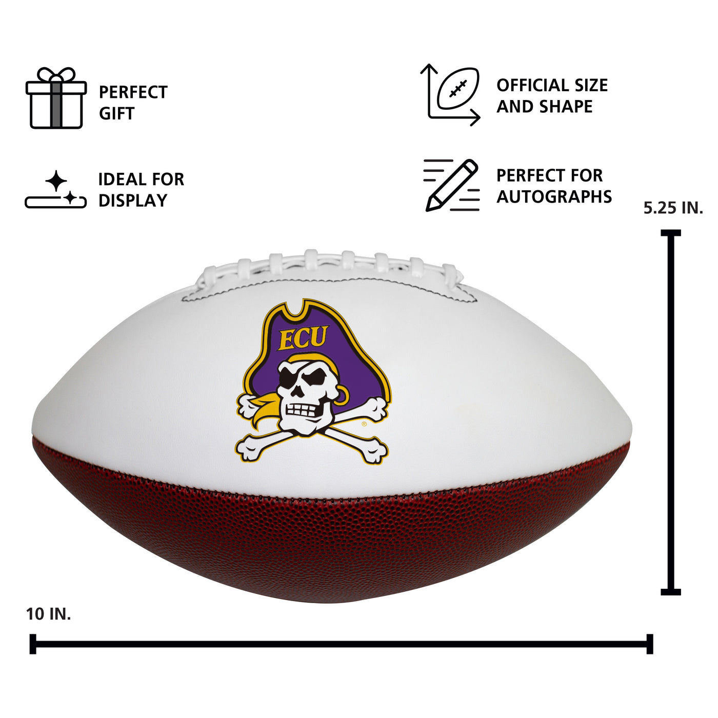East Carolina Official-Size Autograph Football