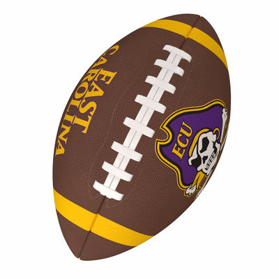 East Carolina Team Stripe Official-Size Composite Football