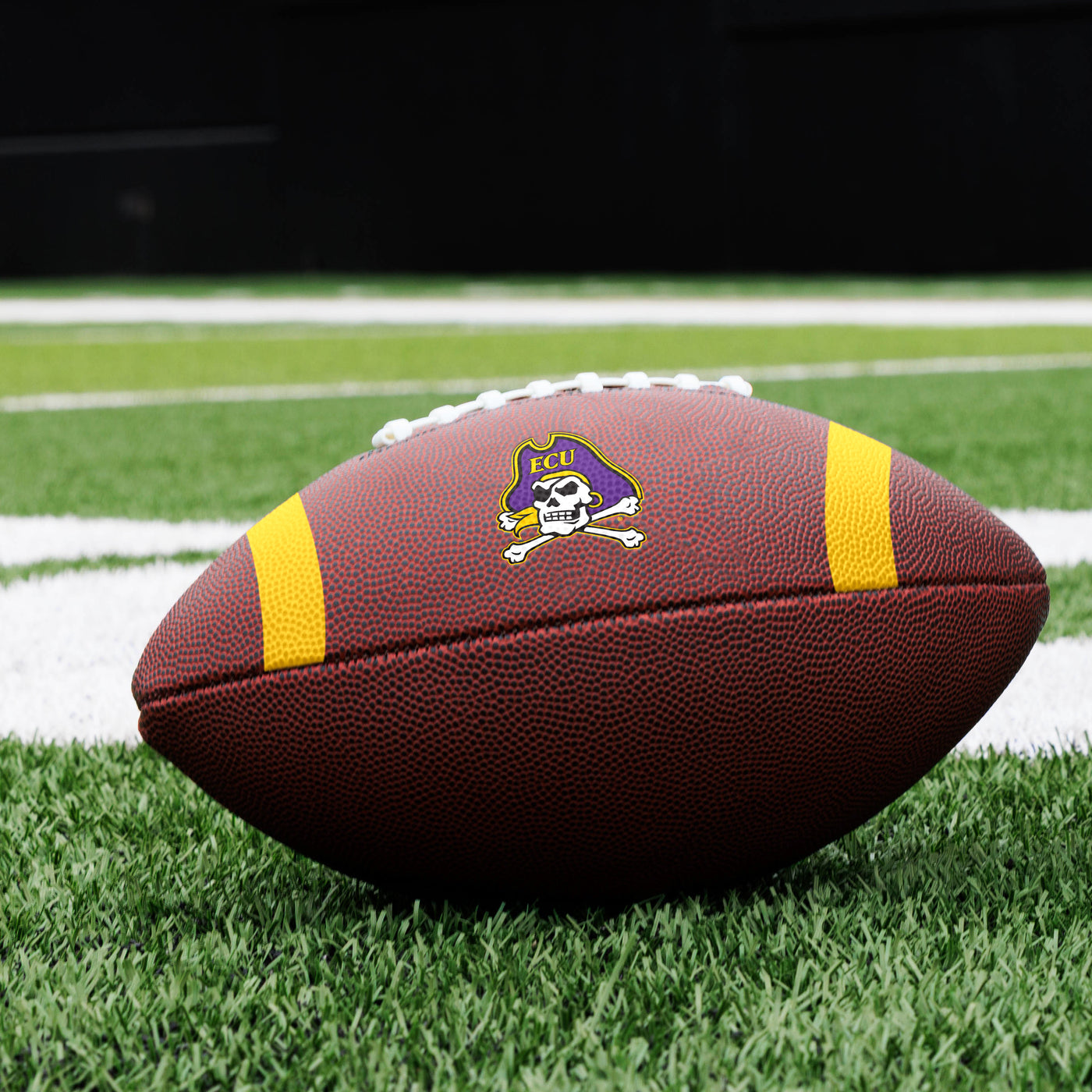 East Carolina Team Stripe Official-Size Composite Football