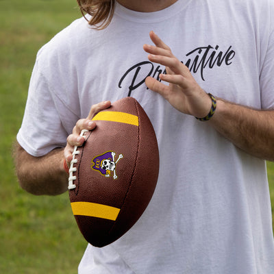 East Carolina Team Stripe Official-Size Composite Football