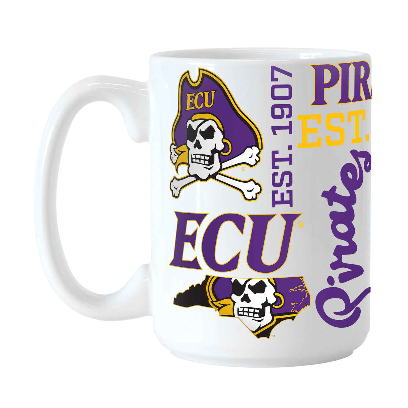 East Carolina 15oz Spirit Sublimated Mug - Logo Brands