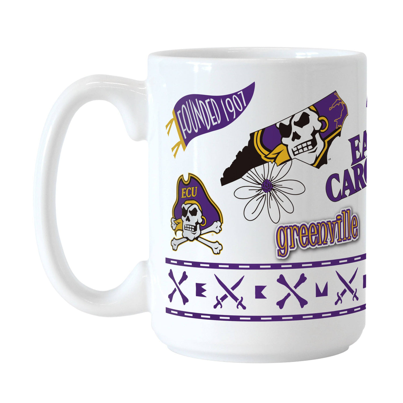 East Carolina 15oz Native Sublimated Mug