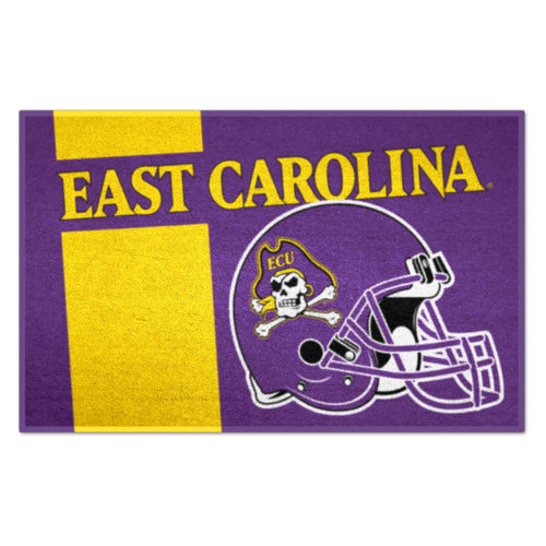 East Carolina University Starter Mat by Logo Brands, featuring the university's logo and colors, designed as a durable floor mat.