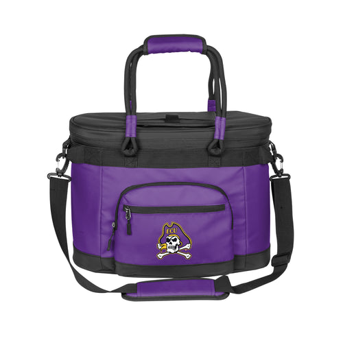 East Carolina 35 Can Flex Cooler by Logo Brands, portable cooler with adjustable strap and spacious interior for beverages.