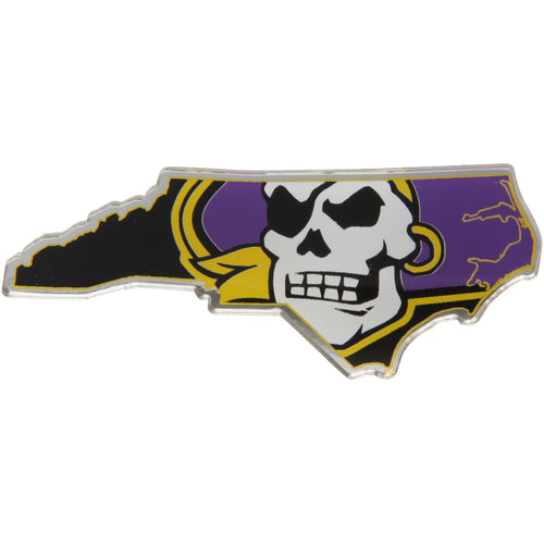 East Carolina University embossed emblem by Logo Brands featuring the university's state emblem in detailed design.