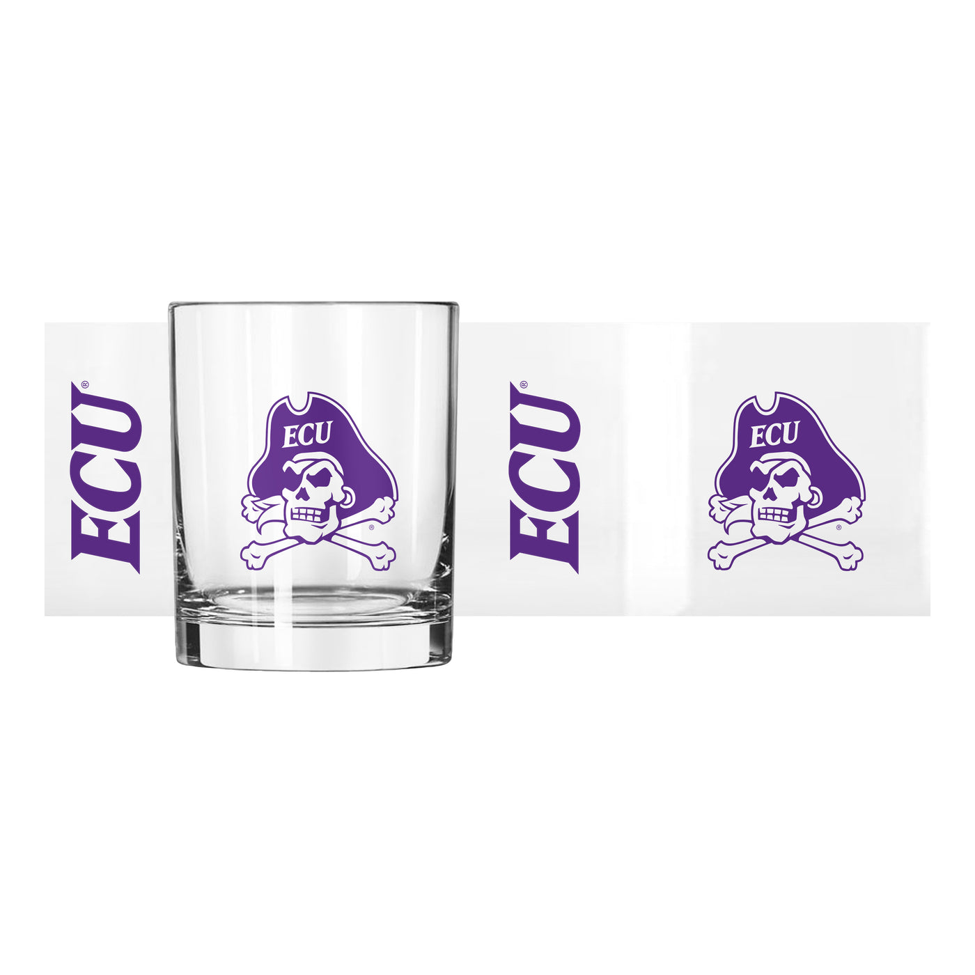 East Carolina 14oz Gameday Rocks Glass