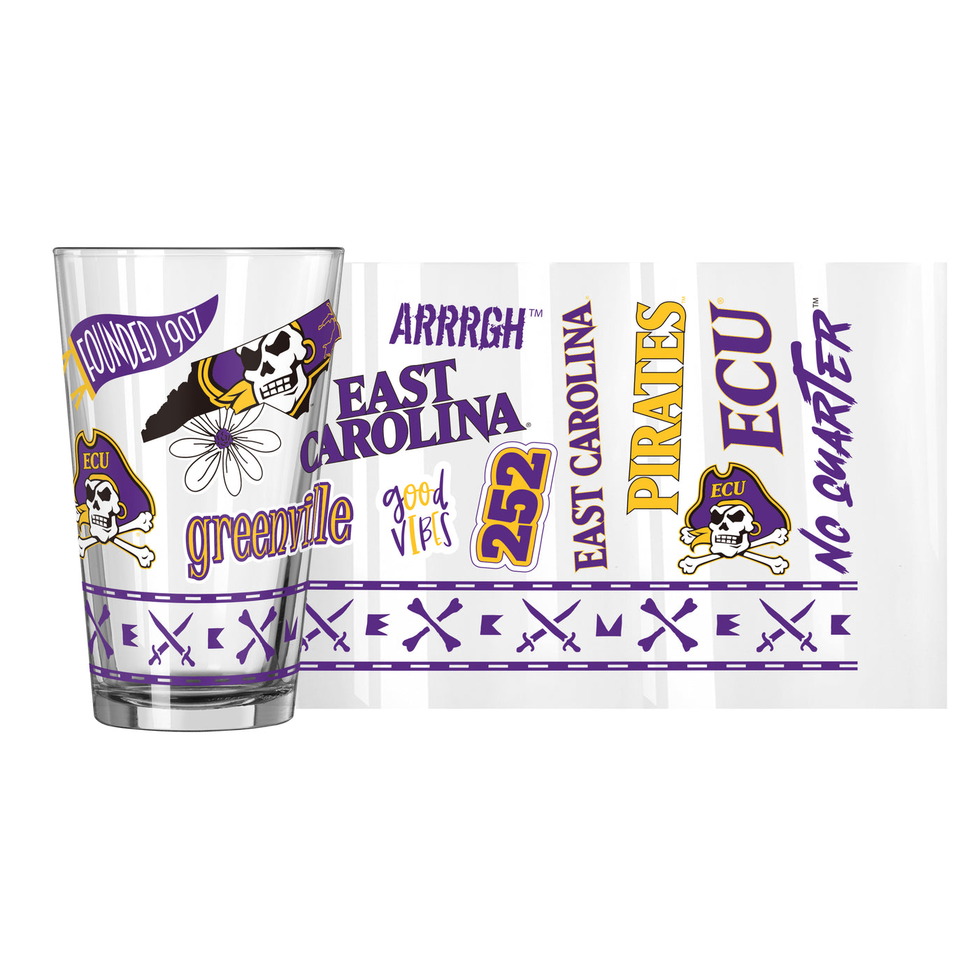 East Carolina 16oz Native Pint Glass