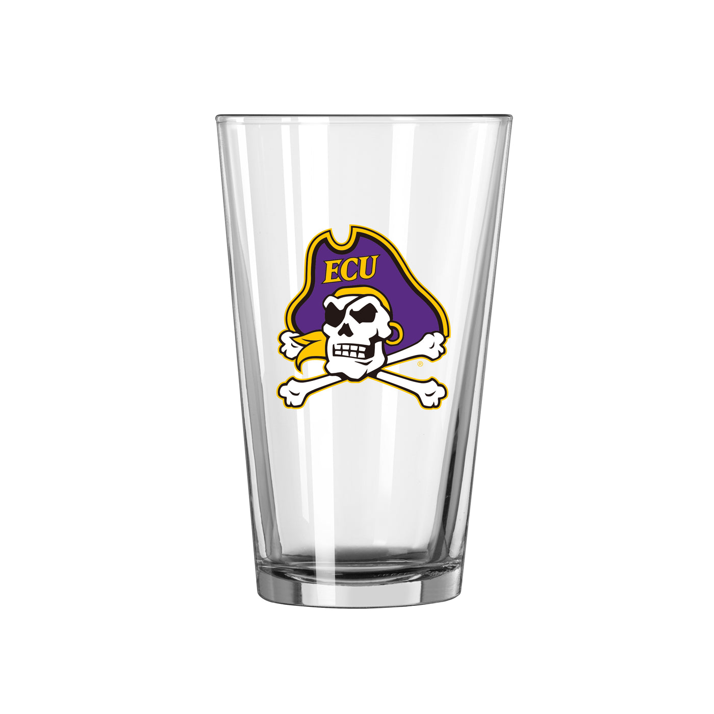 East Carolina 16oz Logo Pint Glass - Logo Brands
