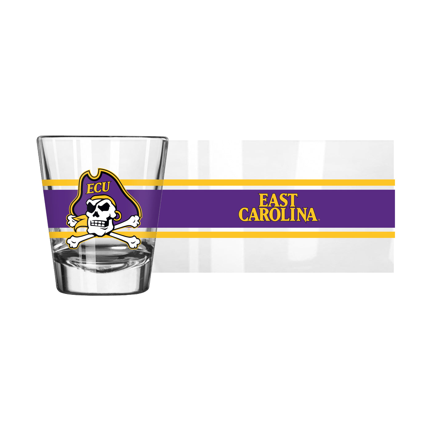 East Carolina 2oz Stripe Shot Glass