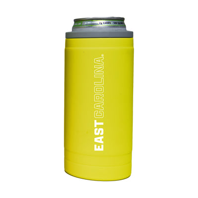 East Carolina 12oz Cru Stacked Soft Touch Slim Coolie - Logo Brands