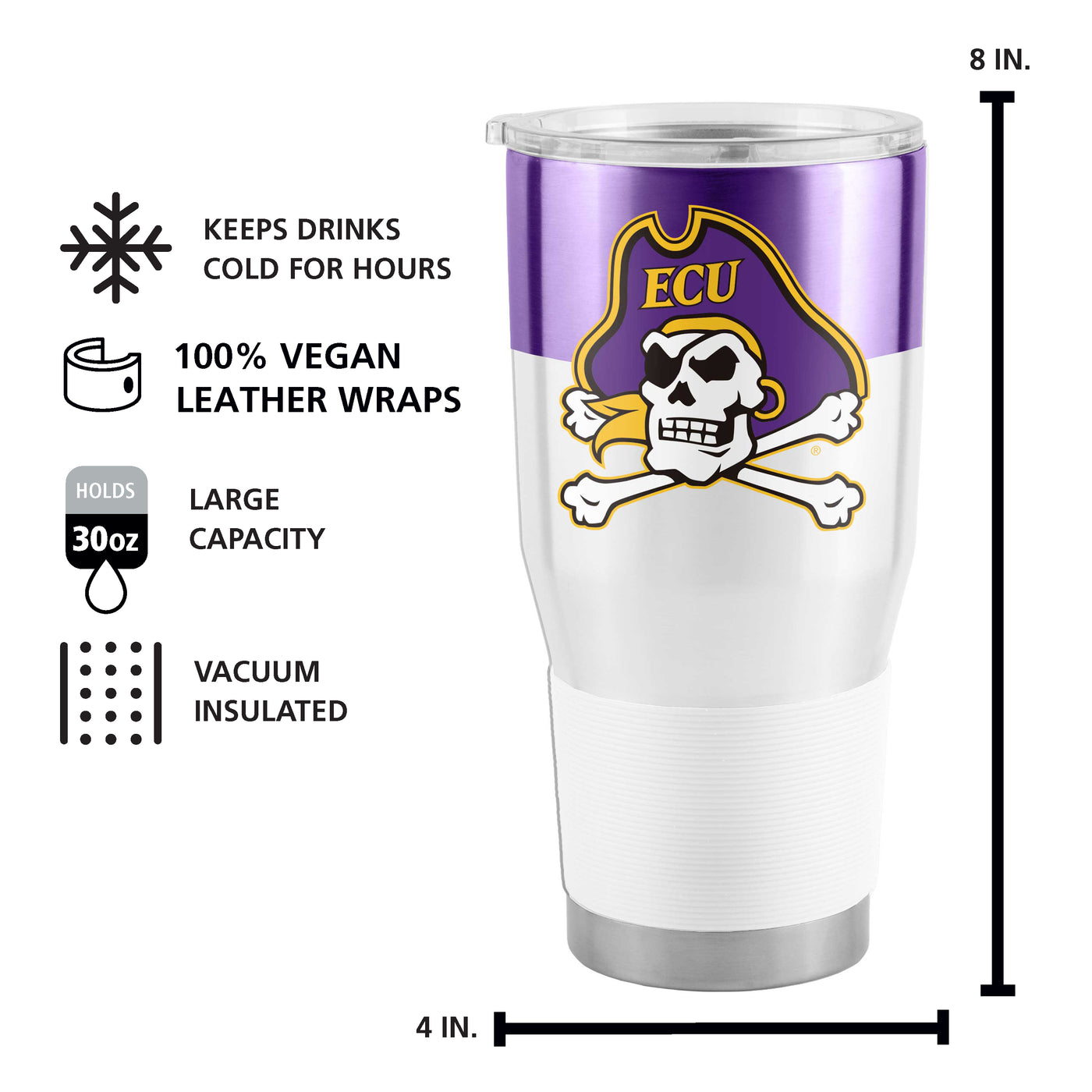 East Carolina 30oz Colorblock Stainless Steel Tumbler