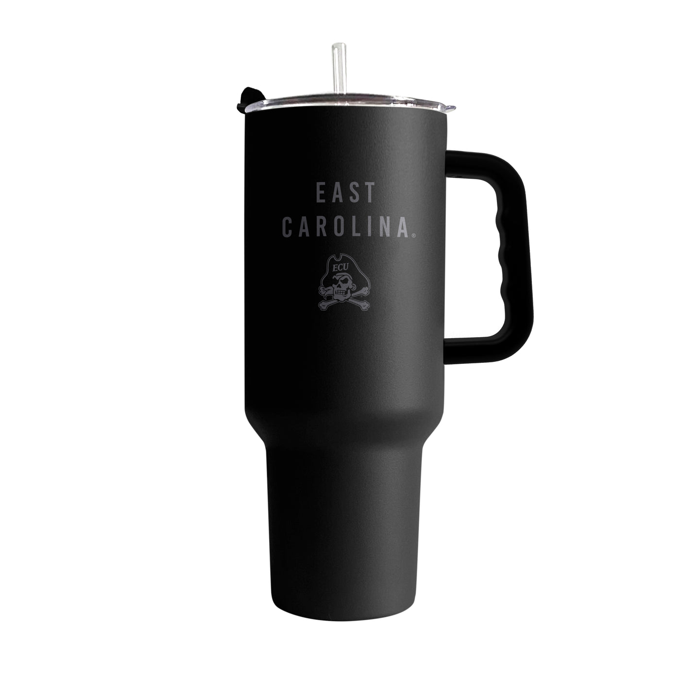 East Carolina 40oz Black Tonal Powder Coat Tumbler