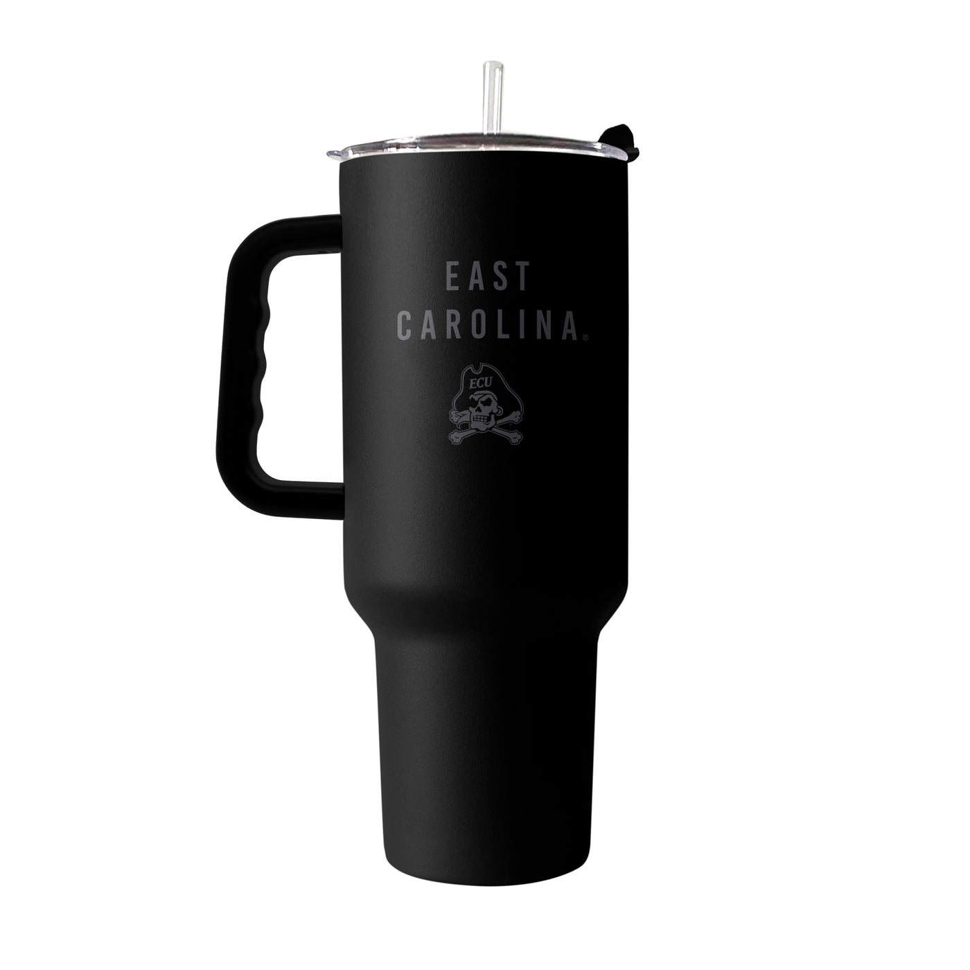 East Carolina 40oz Black Tonal Powder Coat Tumbler