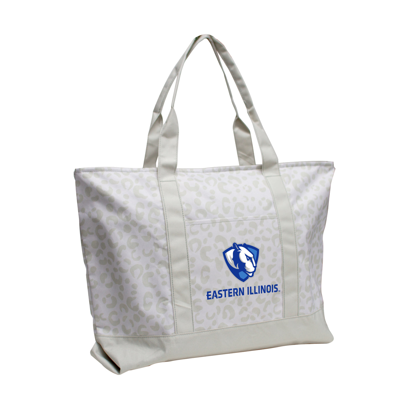 Eastern Illinois Leopard Pattern Tote