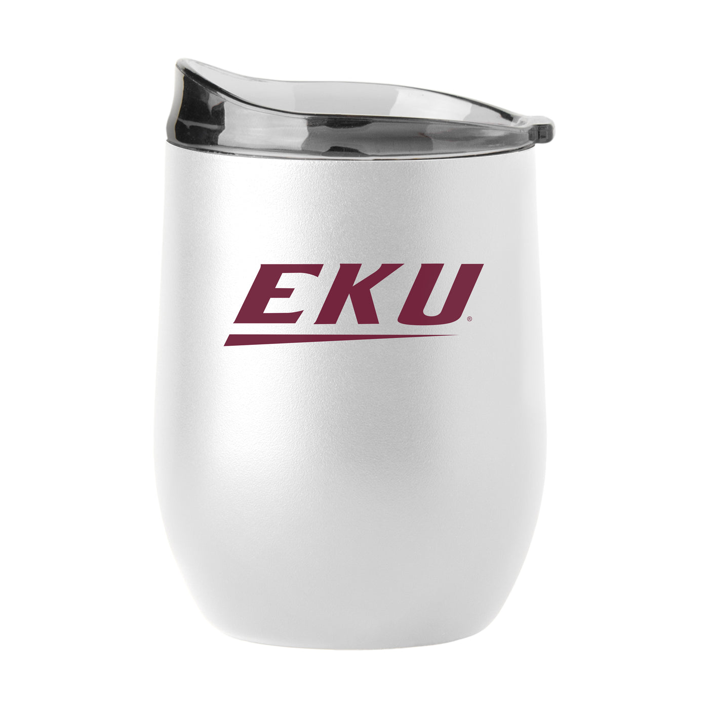 Eastern Kentucky 16oz Swagger White Powder Coat Curved Beverage