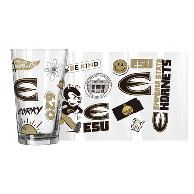 Emporia State 16oz Native Pint Glass