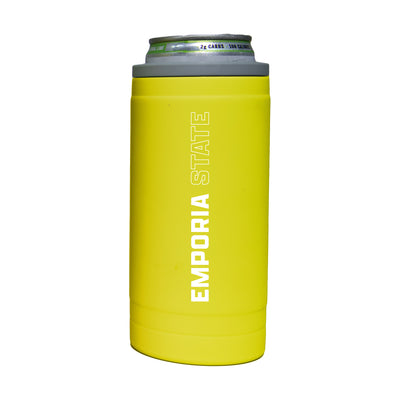 Emporia State 12oz Cru Stacked Soft Touch Slim Coolie - Logo Brands