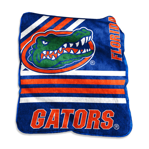Soft Florida Raschel Throw blanket by Logo Brands, featuring plush fabric and a cozy, decorative design.