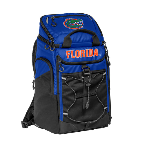 Florida 26 Can Backpack Cooler by Logo Brands with insulated compartments and adjustable straps for portable cooling.