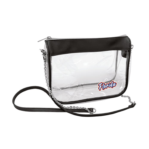 Florida Hype Clear Bag by Logo Brands, transparent tote bag with black accents, ideal for stadiums and sporting events.