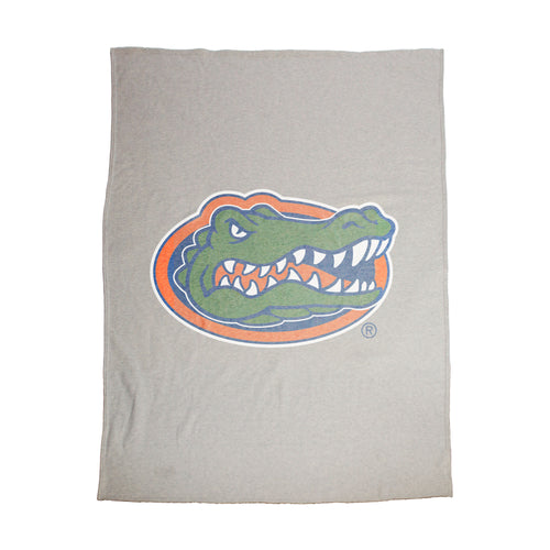 Florida oversized logo sublimated sweatshirt blanket by Logo Brands, featuring vibrant Florida-themed graphic on soft fabric.