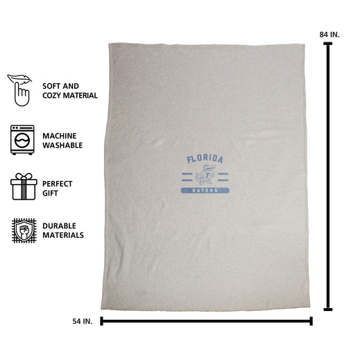 Florida Oatmeal Sweatshirt Blanket by Logo Brands, soft and cozy blanket with sweatshirt-inspired design and Florida-themed print.