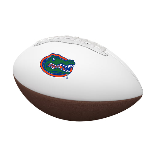 Florida Mini Autograph Football by Logo Brands, featuring a textured surface and the Florida team logo, designed for recreation and display.
