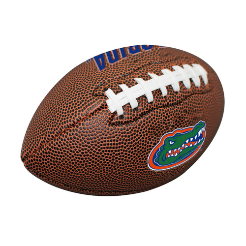 Florida Mini Size Composite Football by Logo Brands, recreation football in team colors with Florida logo on the surface.