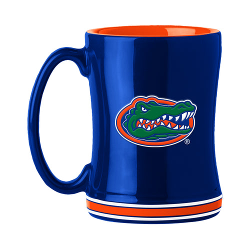 Florida 14oz Relief Mug by Logo Brands featuring a detailed map design, made of durable ceramic drinkware.
