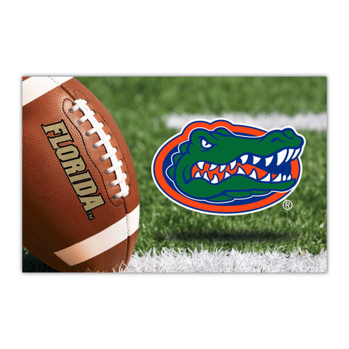 University of Florida HIDEFMAT logo mats featuring vibrant UF logo on durable mat for indoor or outdoor use by Logo Brands.