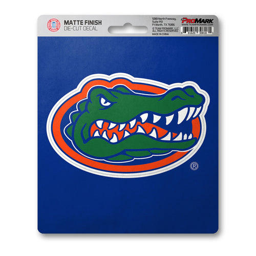 University of Florida matte decal featuring the Gators logo, designed for fans to showcase school spirit on surfaces.