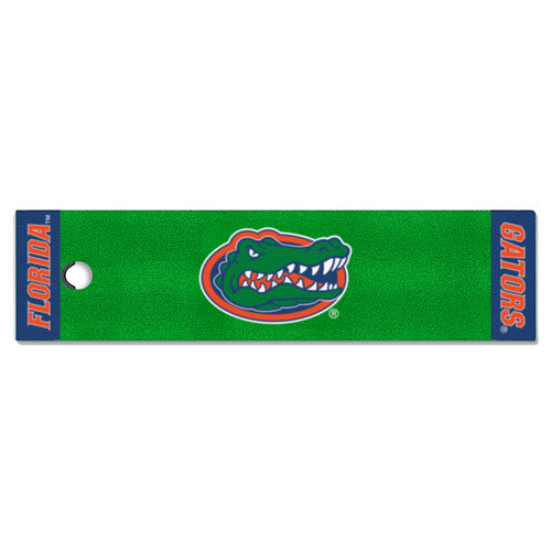 University of Florida golf hitting mat by Logo Brands, durable outdoor mat with UF logo for practice and training.