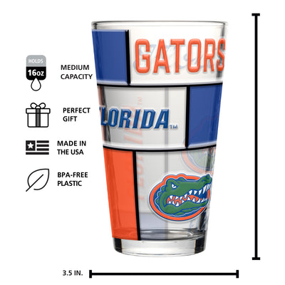 Florida 16oz Quilted Stained Pint Glass