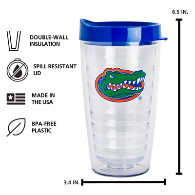 Florida 16oz Flipside Dbl Wall Clear Tumbler