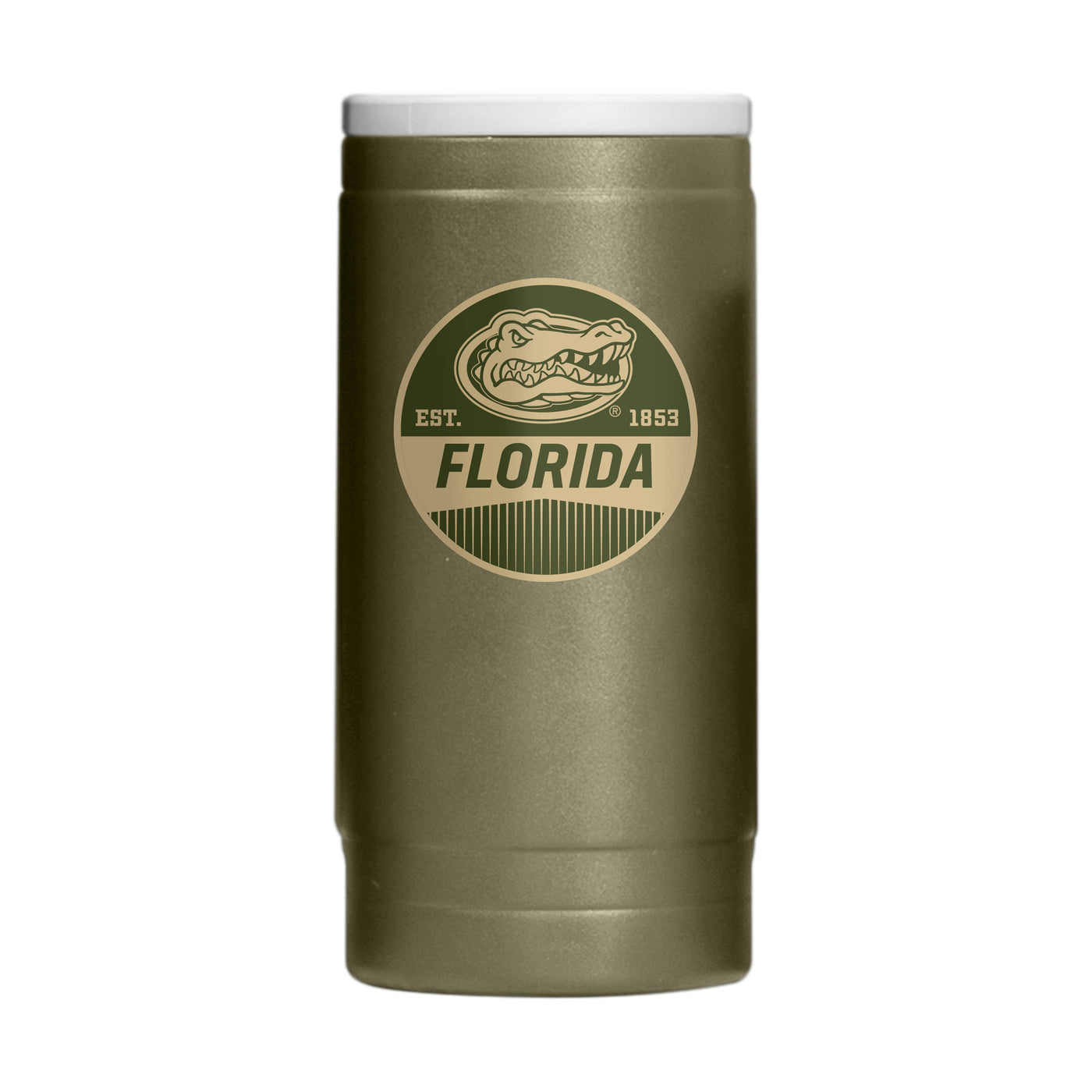 Florida  Badge Powder Coat Slim Can Coolie