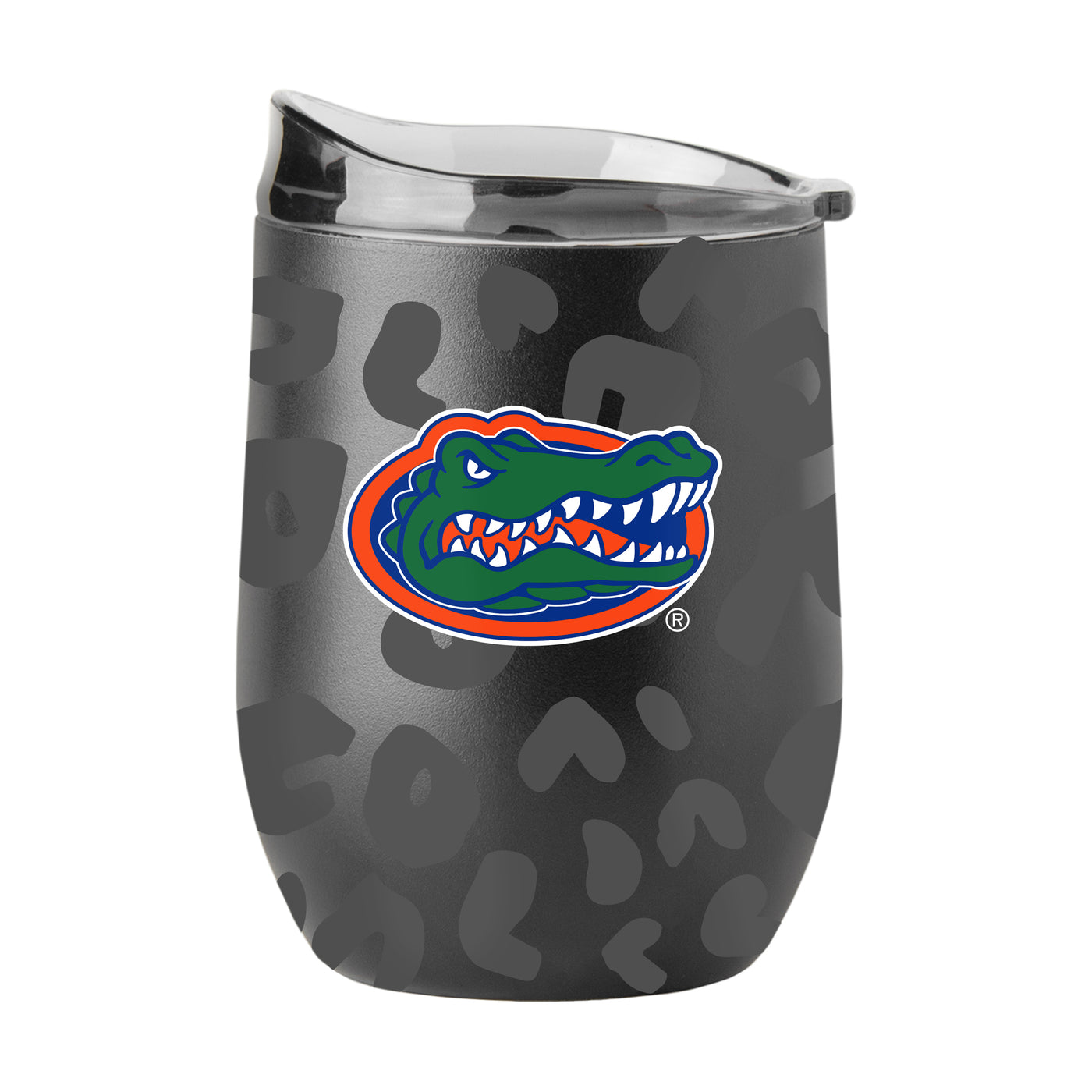 Florida Leopard 16oz Black Powdercoat Curved Beverage
