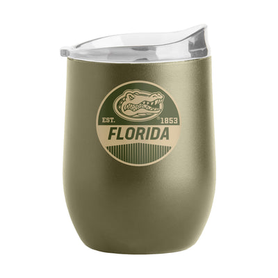 Florida 16oz Badge Powder Coat Curved Beverage - Logo Brands
