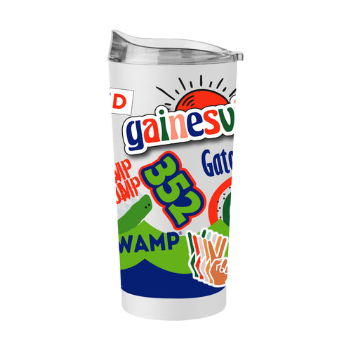 Florida 20oz Native Powder Coat Tumbler from Logo Brands, featuring a colorful Florida design on durable drinkware.