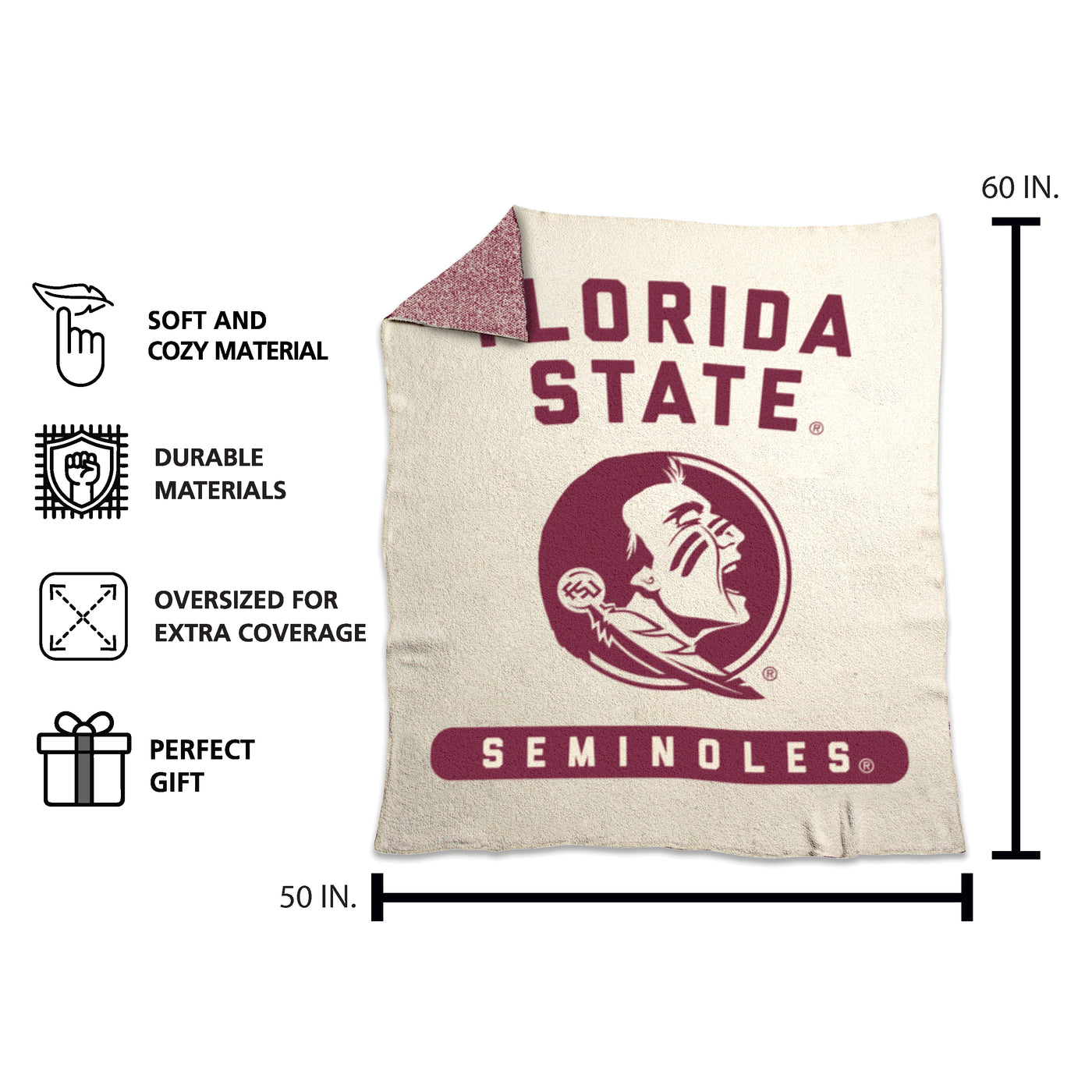 Florida State Luxe Prime Dreams Throw