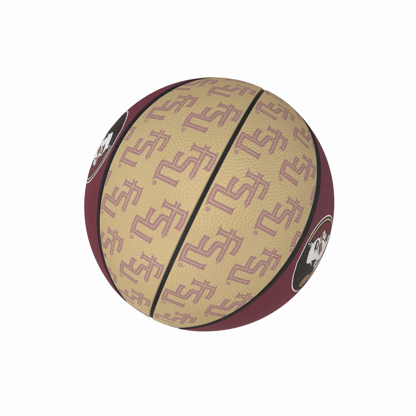 Florida State Repeating Logo Mini-Size Rubber Basketball - Logo Brands