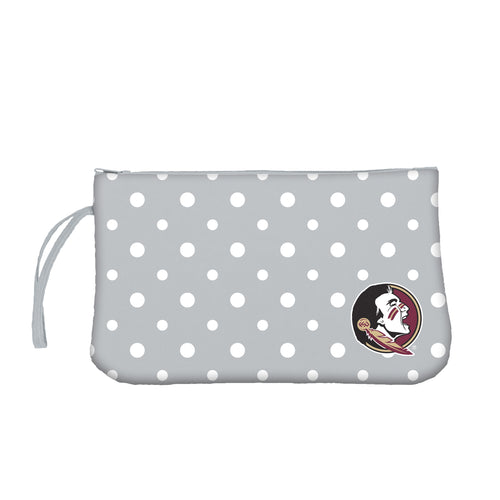 Florida State Dot Wristlet bag by Logo Brands featuring the team's logo and a stylish, compact design with a wrist strap.