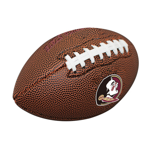 Florida State mini-size composite football by Logo Brands, perfect for recreation and display.