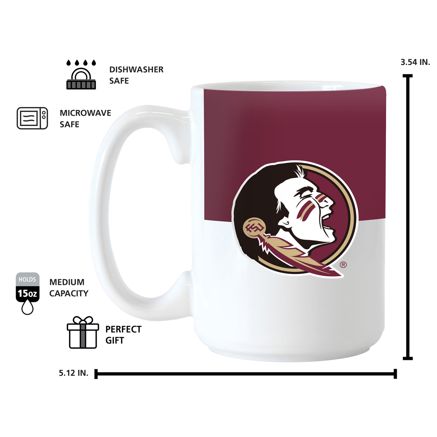 Florida State 15oz Colorblock Sublimated Mug