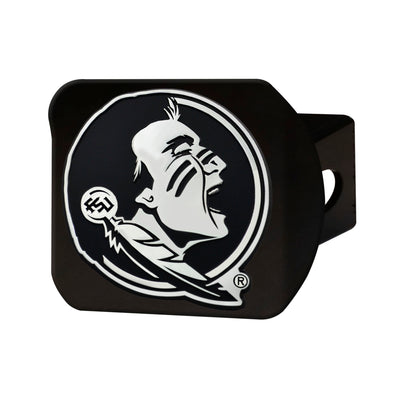 Florida State University Chrome on Black Hitch Cover