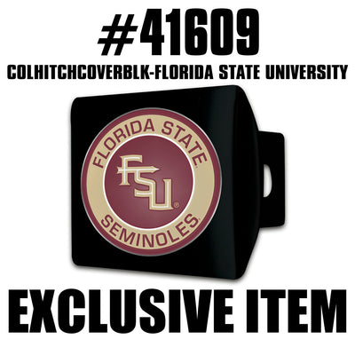 TRINITY Florida State Color on Black Hitch Cover
