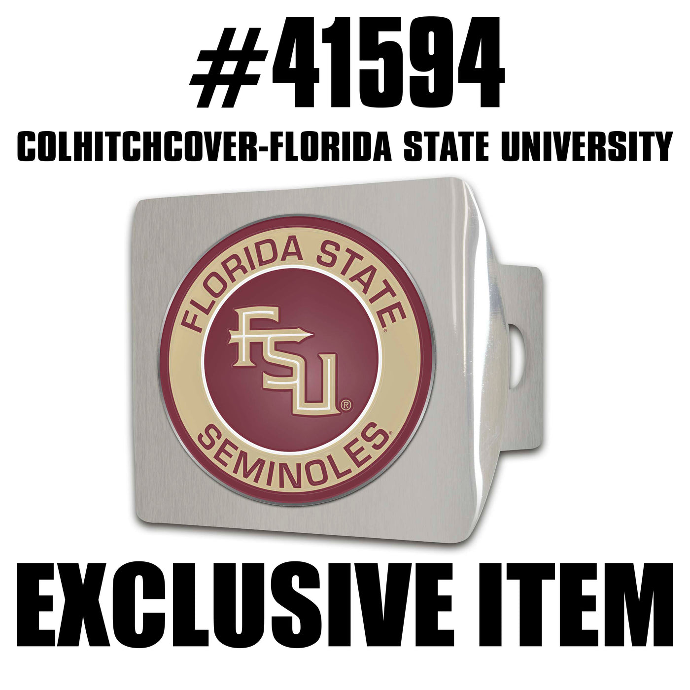 TRINITY Florida State Color on Chrome Hitch Cover