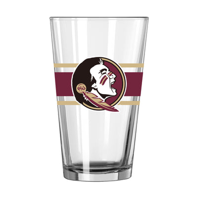Florida State 16oz Stripe Pint Glass - Logo Brands