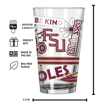 Florida State 16oz Native Pint Glass