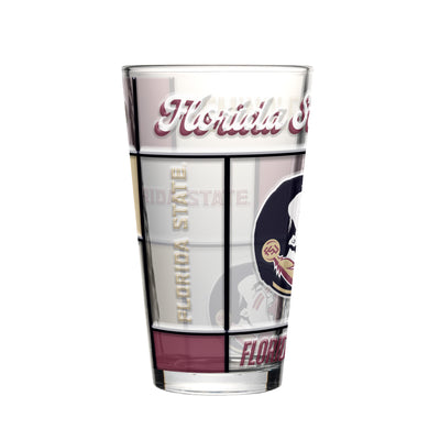 FL State 16oz Quilted Stained Pint Glass